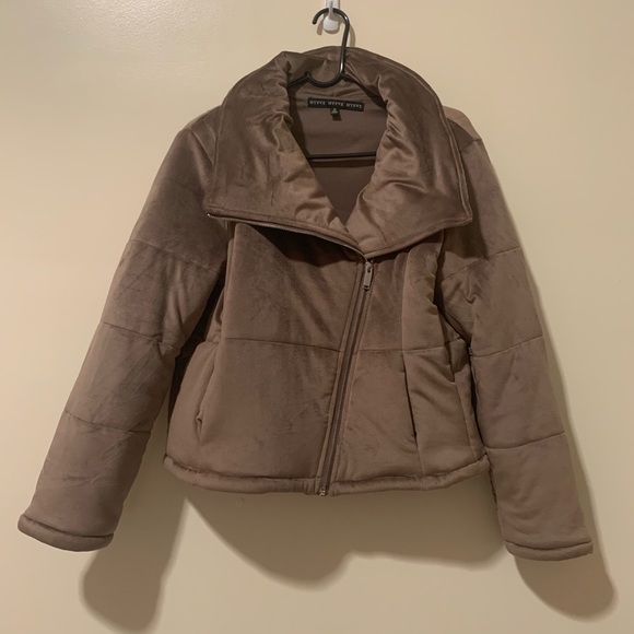 LAST 1️⃣ ☃️ MUSHROOM/ MOCHA VELVET JACKET ☃️ - Picture 5 of 6